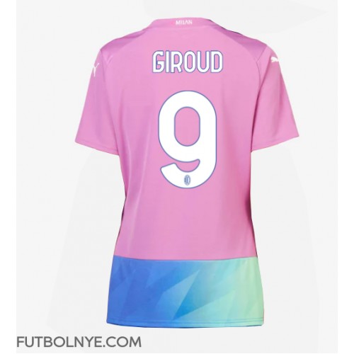 Camiseta AC Milan Olivier Giroud #9 Tercera Equipación para mujer 2023-24 manga corta
